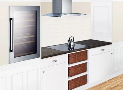 Summit Appliance 23.25'' 51 Bottle Dual Zone Built-In Wine Refrigerator | Fridge.com