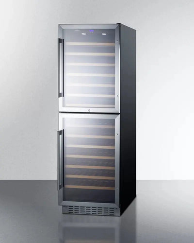 Summit Appliance 23.63'' 118 Bottle Dual Zone Wine Refrigerator | Fridge.com