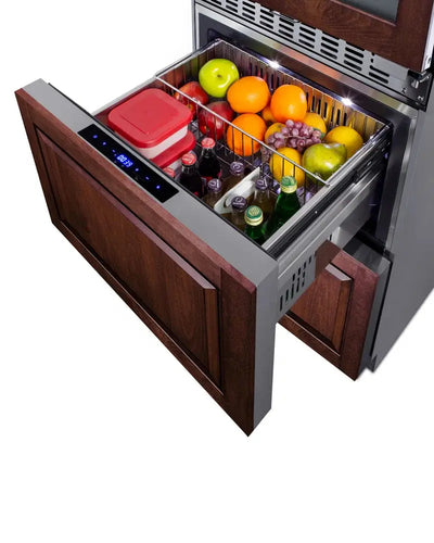 Summit Appliance 23.63'' 46 Bottle and Can Four Zone Wine & Beverage Refrigerator | Fridge.com
