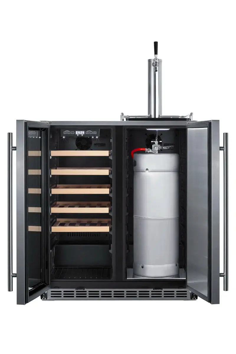 Summit Appliance 6.3 Cubic Feet Outdoor Single Tap Sixth Barrel with Door Lock and Adjustable Temperature | Fridge.com
