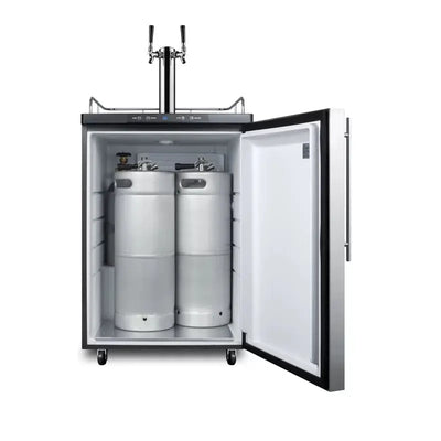 Summit Appliance Summit 5.6 Cubic Feet Dual Tap Sixth Barrel Built-In Kegerator with Adjustable Temperature | Fridge.com