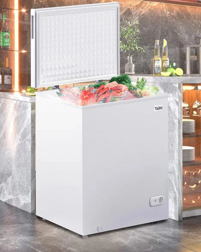 TABU 10 Cubic Feet Chest Freezer with Adjustable Temperature Controls,Removable Storage Basket, Top Open Door | Fridge.com