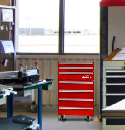 Koolatron Tool Chest Fridge 1.8 Cu Ft Rolling Fridge W/ Tool Drawers Red | Fridge.com