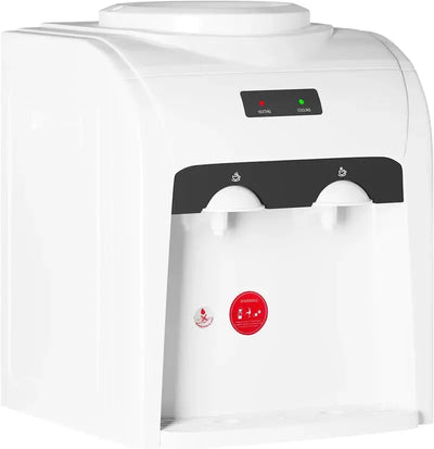 Top Loading Water Cooler Dispenser, Hot & Cold Water, Countertop Water Cooler Dispenser, Holds 3 or 5 Gallon Bottle, with Anti-Scalding Design & Child Safety Lock for Home, Office Use | Fridge.com