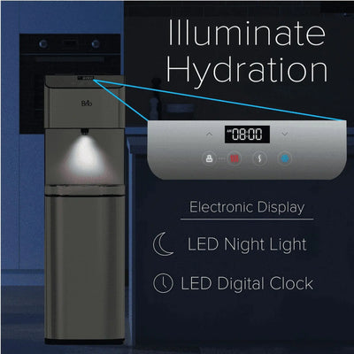 Brio 700 Series Bottom Load Hot, Cold and Room Water Cooler - Self Clean Ozone - Tri Temp W/Touch Dispense - Set Custom Temperature 39°-59°F Cold and 174°–194°F Hot | Fridge.com