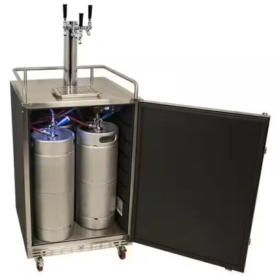 Triple Tap 24 In. Oversized Beer Keg Dispenser with Electronic Control Panel in Stainless Steel | Fridge.com