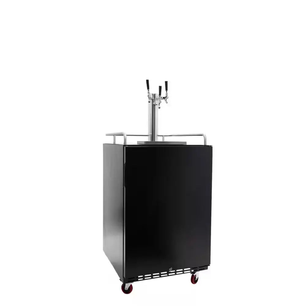 Triple Tap 24 In. Oversized Beer Keg Dispenser with Electronic Control Panel in Stainless Steel | Fridge.com