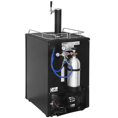 VEVOR 5.7 Cubic Feet Single Tap Freestanding Kegerator with Adjustable Temperature | Fridge.com