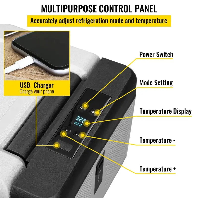 VEVOR Car Refrigerator Portable Freezer 10Qt Camping Compressor Cooler | Fridge.com