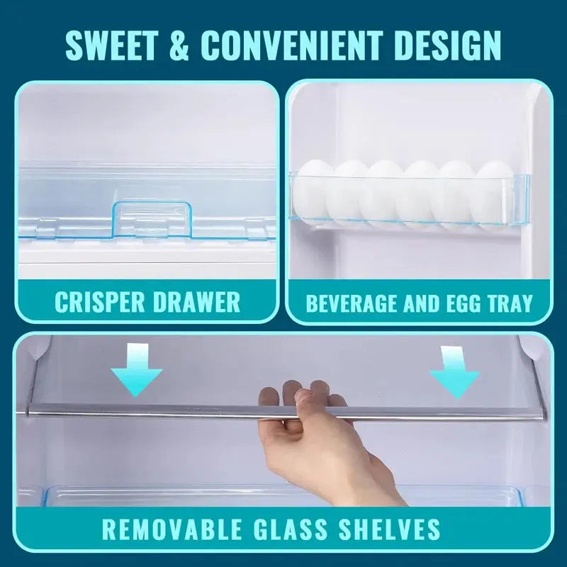 WANAI 3.5 Mini Fridge with Freezer Retro Refrigerator | Fridge.com