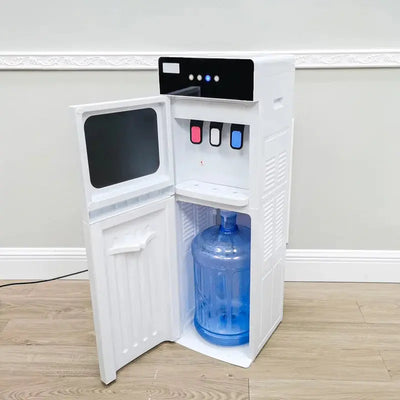 Water Dispenser, 12.2 X 12.6 X 38.6", Bottom Load Cabinet with Cold Hot Room Temperature Outlets | Fridge.com