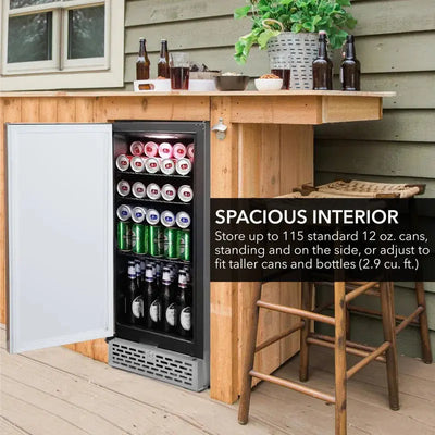 Whynter 2.9 Cu.Ft. Beer Keg Froster Beverage Refrigerator Stainless Steel with Digital Control | Fridge.com