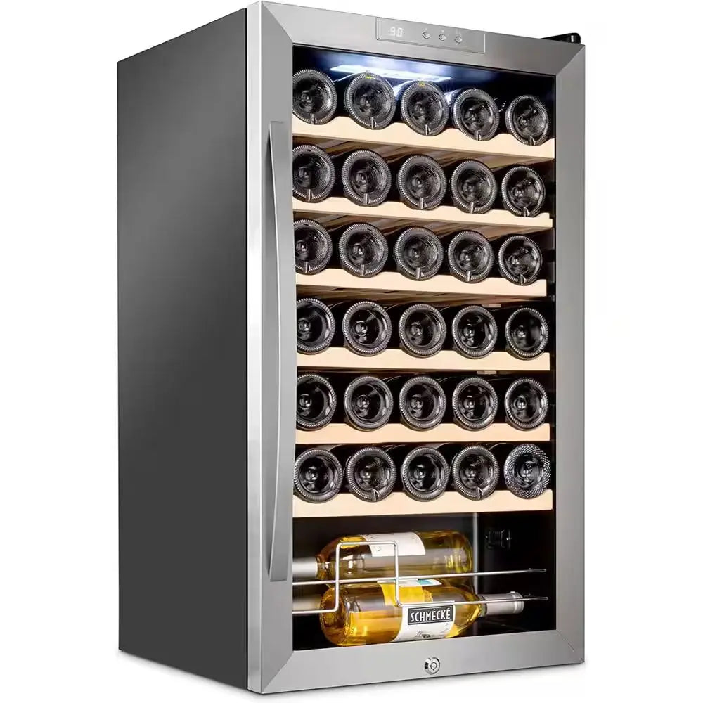 Wine Fridge, Freestanding Wine Refrigerator, 34 Bottle Wine Cooler | Fridge.com