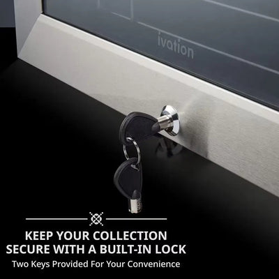 Wine Fridge, Single Zone 12-Bottle Free Standing Wine Cooler with Lock | Fridge.com