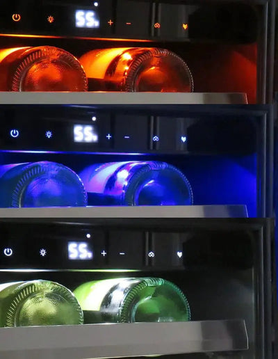 XO 15" Solid Panel Overlay 34 Bottle Single Zone Built-In Wine Refrigerator | Fridge.com