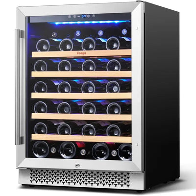 Yeego 23.4'' 52 Bottle Single Zone Wine Refrigerator Built-In Cooler | Fridge.com