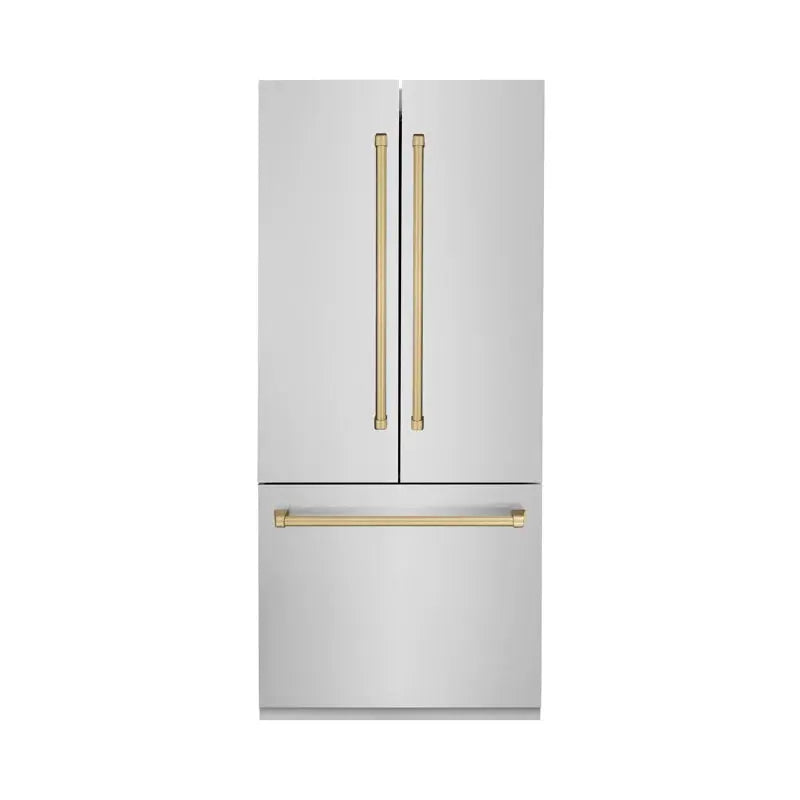 ZLINE 36" 19.6 Cu. Ft. Built-In 3-Door French Door Refrigerator with Internal Water and Ice Dispenser | Fridge.com