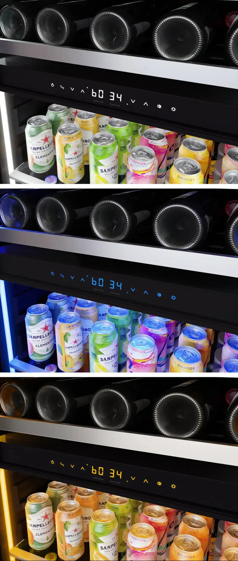 Zephyr Presrv 161 Cans (12 Oz.) Convertible Beverage Refrigerator with Wine Storage | Fridge.com