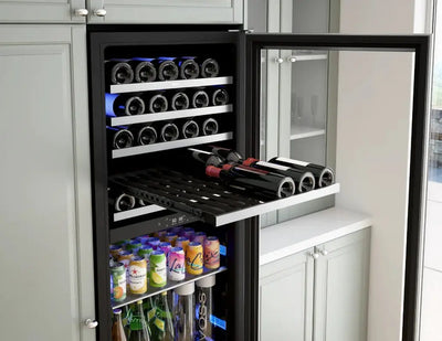 Zephyr Presrv 24 In. 59-Bottle 161-Can Dual Zone Wine and Beverage Cooler | Fridge.com