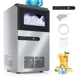 Advwin 100lbs/24h Stainless Steel Under Counter Built-In Freestanding Ice Maker Machine With 33lbs Storage Bin | Fridge.com