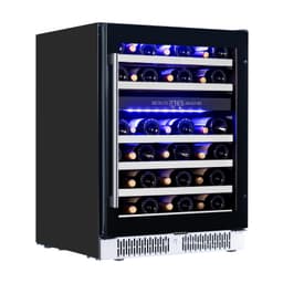 Akicon 24 Inch Mini Fridge,42dB 46 Bottles Quiet Beverage Refrigerator with Safety Lock and Temperature Memory Touchscreen, Built-in/Freestanding for Home, Silver | Fridge.com