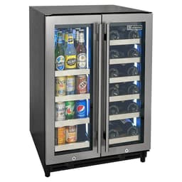 Allavino 24" Wide 18 Bottle/66 Cans Dual Zone Stainless Steel Wine Beverage Center VSBCW34FD-2S | Fridge.com