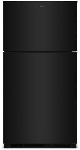 Amana 33" Wide Top-Freezer Refrigerator With Dual Crisper Drawers-21 cu. ft. in Black | Fridge.com