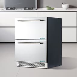 24 Inch Under Counter Drawer Fridge  Stainless Steel Beverage Refrigerator With Dual Drawers, LED Touch Control, Adjustable Storage, Frost-Free, Low | Fridge.com