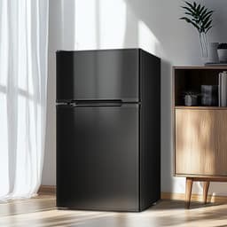 3.2 cu.ft Dual-Door Compact Mini Fridge With Freezer, Adjustable Thermostat, Reversible Door, Removable Shelves, Low Noise - Ideal For Bedroom/Office/ | Fridge.com