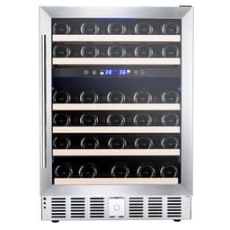 23.43 in. 4.8 cu.ft Dual Zone 52-Bottle Or 56-Cans Free Standing/ Built-In Beverage And Wine Cooler In Stainless Steel | Fridge.com