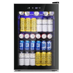 20.3"W 4.4 cu.ft Mini Fridge, 37 Bottles/145 Cans,Beverage Fridge With Touch Control, 32-61, <38dB, LED, Removable Shelves, Stainless Steel Frame | Fridge.com