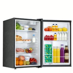 4.41 cu.ft Black Compact Mini Fridge: Single Door, Adjustable Thermostat, Glass Shelves - Energy Saving & Low Noise For Bed/Office/Dorm | Fridge.com