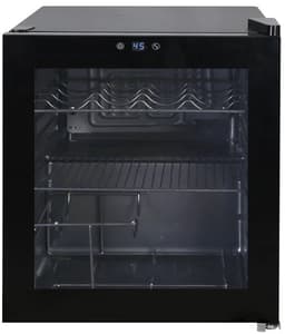 Avanti Beverage Refrigerator and Wine Cooler with 15 Bottle/60 Can Capacity, Glass Door, 17-Inch Wide Freestanding, Adjustable Thermostat Control, 1.6-Cubic Feet, Black | Fridge.com