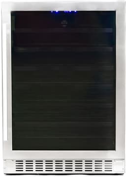 Azure Home Products Single Zone 23.62'' Freestanding 54 Bottle Wine Refrigerator With Reversible Door | Fridge.com
