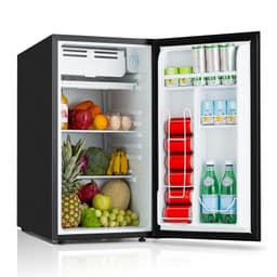 Backld 3.2 cu.ft Compact Mini Fridge With Freezer, 7-Speed Temp Control, Reversible Door, Removable Glass Shelves, Low Noise, Energy-Saving | Fridge.com