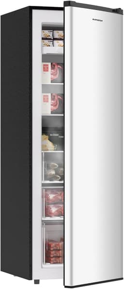 BANGSON Upright Freezer, 7.0 Cu.ft Stand Up Freezer, Convertible Upright Freezer/Refrigerator, Single Door for Kitchen,Garage, Office, Apartment, Silver | Fridge.com