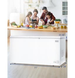 BLACK+DECKER 19.8 Cu. Ft. Chest Freezer, Deep Freezer with Top Opening, Freezer Chest with 4 Removable Storage Baskets, Mechanical Temperature Control, Manual Defrost, R600a Refrigerant,BCF1980E,White | Fridge.com