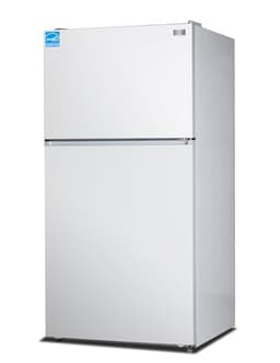 BLACK+DECKER 24 Cu. Ft. Top Mount Refrigerator with Freezer, 2 Door Fridge with Top Freezer and Adjustable Temperature Control, Full Size Kitchen Refrigerator, ENERGY STAR, BR2400JW, White | Fridge.com