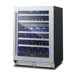 24" Dual Zone Wine Refrigerator, 56-Bottle Built-In Or Freestanding Wine Cooler With Glass Door, Digital Temperature Control & LED Lighting, Stainless | Fridge.com