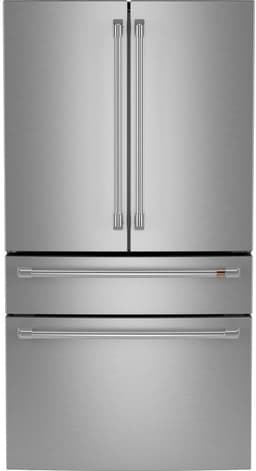 Cafe CGE29DP 36 Inch Wide 28.7 Cu. Ft. Energy Star Certified French Door Refrigerator with Dual-Dispense AutoFill Pitcher and Convertible Drawer - Stainless Steel/Brushed Stainless | Fridge.com