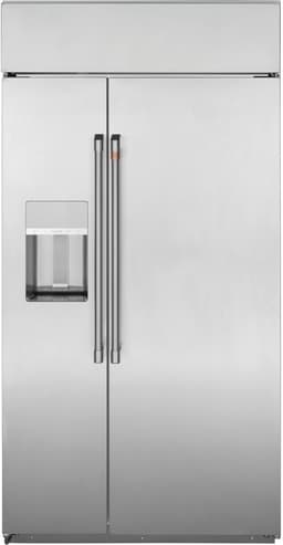 Café - 48 in. Wide 28.7 cu. ft. Side-By-Side Built-In Smart Refrigerator With Dispenser - Stainless Steel | Fridge.com