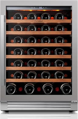 Ca'Lefort 24 Inch Wine Fridge, 54 Bottle Wine Cooler Refrigerator, 40-65°F Wine Refrigerator Glass Door, 3 LED Wine Fridge, Built-in or Freestanding Wine Fridge for Home/Bar/Kitchen (5.65 cu.ft) | Fridge.com