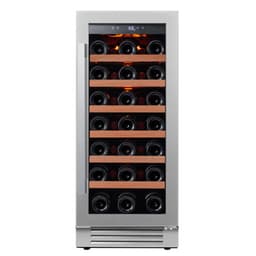 14.8" W 33 Bottle Wine Fridge 40-65  Built-In/Freestanding Compressor Constant Temperature Cooling Wine Refrigerator With Low Noise Adjustable Wooden | Fridge.com