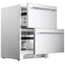 Coolake - 24″ 5.3 cu.ft Undercounter Outdoor Drawer Refrigerator For Patio, Built-In Or Freestanding - Stainless Steel | Fridge.com