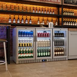 Coolake - 53 Inch 11.7 cu.ft Back Bar Cooler Commercial Counter Height Beverage Refrigerator In Stainless Steel - Silver | Fridge.com