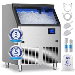 Coolake - Commercial Under Counter Freestanding Ice Maker Machine 320lbs/24H With 120lbs Storage - Stainless Steel | Fridge.com