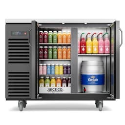 48 in. W 15.1 cu. ft.Under Back Bar Cooler Commercialrefrigerator In Black Stainless Steel | Fridge.com