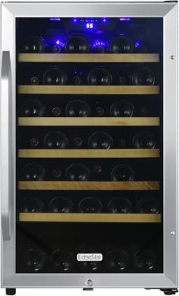 EdgeStar CWF440SZ 20 Inch Wide 44 Bottle Capacity Free Standing Wine Cooler with Reversible Door and LED Lighting | Fridge.com