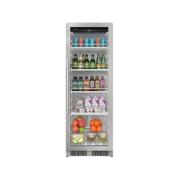 EdgeStar VBM101 22 Inch Wide 10.1 Cu. Ft. Commercial Beverage Merchandiser With Temperature Alarm and Reversible Door - Stainless Steel | Fridge.com