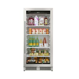 EdgeStar VBM91SS 24 Inch Wide 9.53 Cu. Ft. Commercial Beverage Merchandiser With Temperature Alarm and Reversible Door | Fridge.com